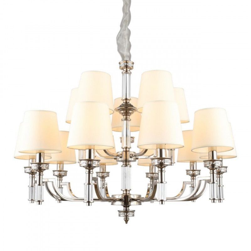 Подвесная люстра 90*85-160 см, 15*E14, 40W, Aployt Patricia APL.716.03.15, хром