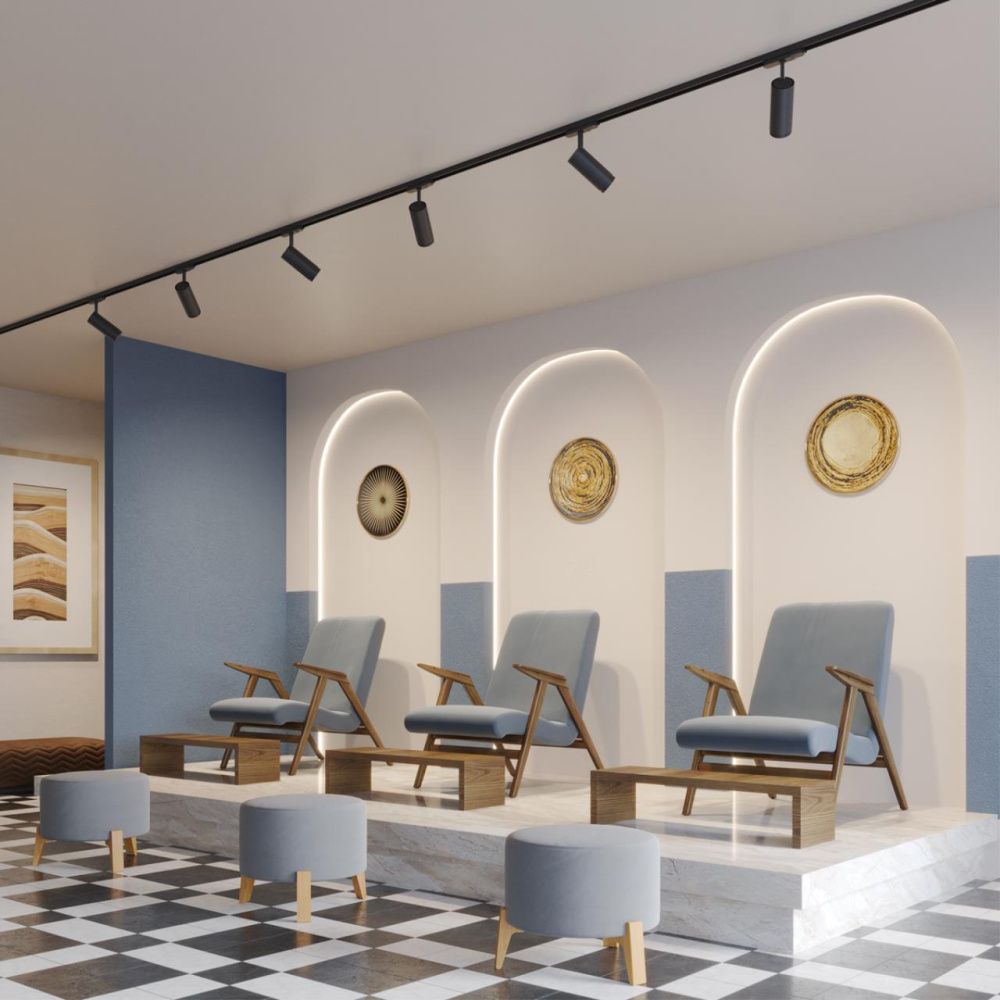 Светильник трехфазный  8*18*24- см, *LED*40W, 3000/4000/5700K, Novotech Nail 359584, черный, трековый с переключателем цветовой температуры и мощности