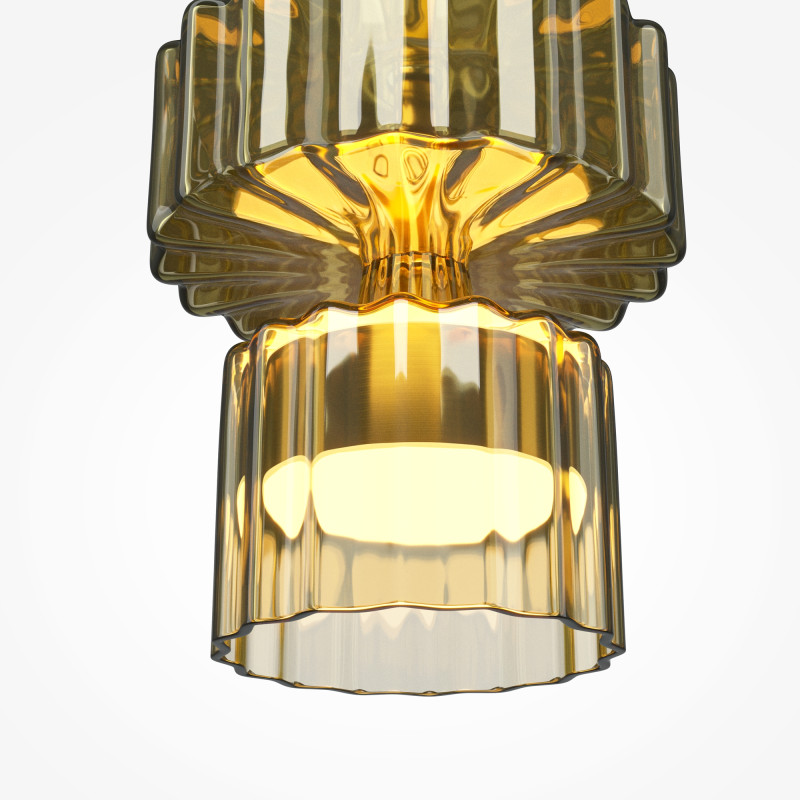 Подвесной светильник 15*15*360 см LED, 12W, 3000К, Maytoni LEVEL MOD253PL-L18BS3K2 латунный