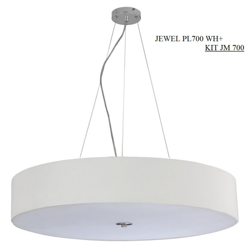 Светильник потолочный 70 см, Crystal Lux JEWEL PL700 WH Хром