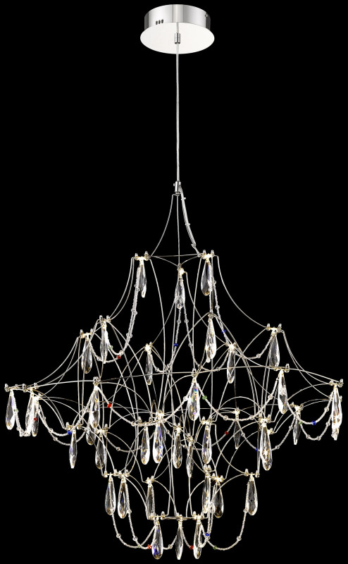 Подвесная люстра 80*80*145 см, LED, 36W, Wertmark  WE336.36.106 хром