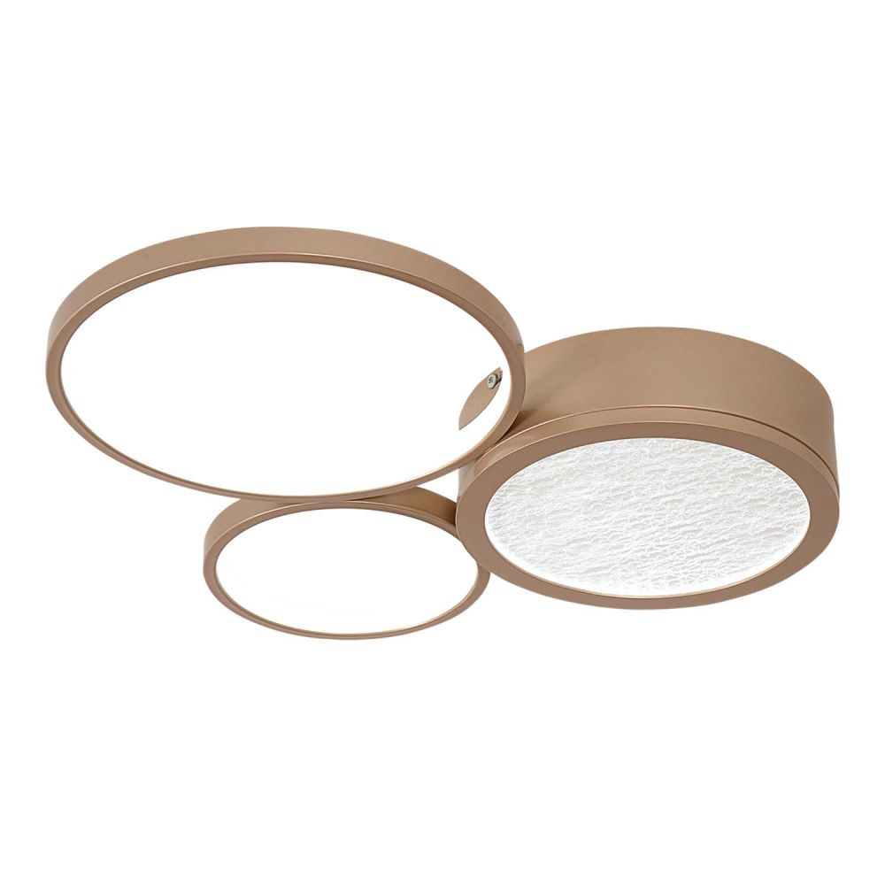 Потолочный светильник 48*6 см, 3*LED, 65W, 7000K, F-Promo Campus 4681-3C, золотой матовый