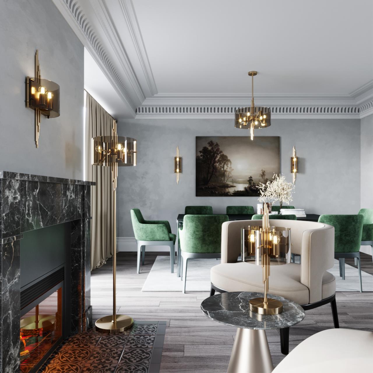 Светильник 165 см, Odeon Light Margaret 4895/3F, бронза