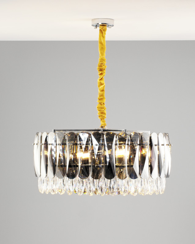 Подвесная люстра 60*30 см, E14 320 W, Moderli Mery V9040-8P Хром