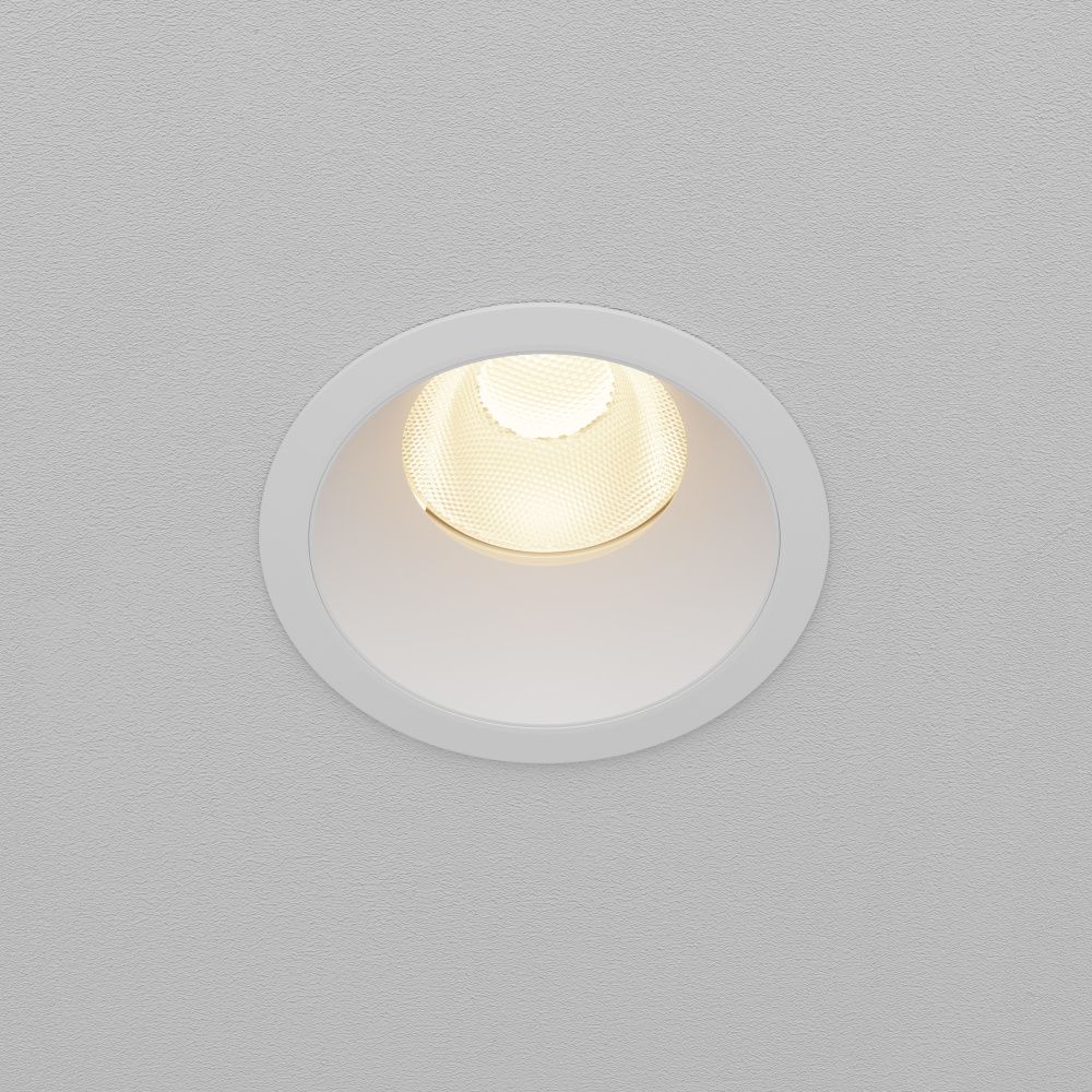 Встраиваемый светильник 8*10 см, вр 7 см, *LED*15W, 3000K, Maytoni Dip DL117-15W-3K-W, Белый