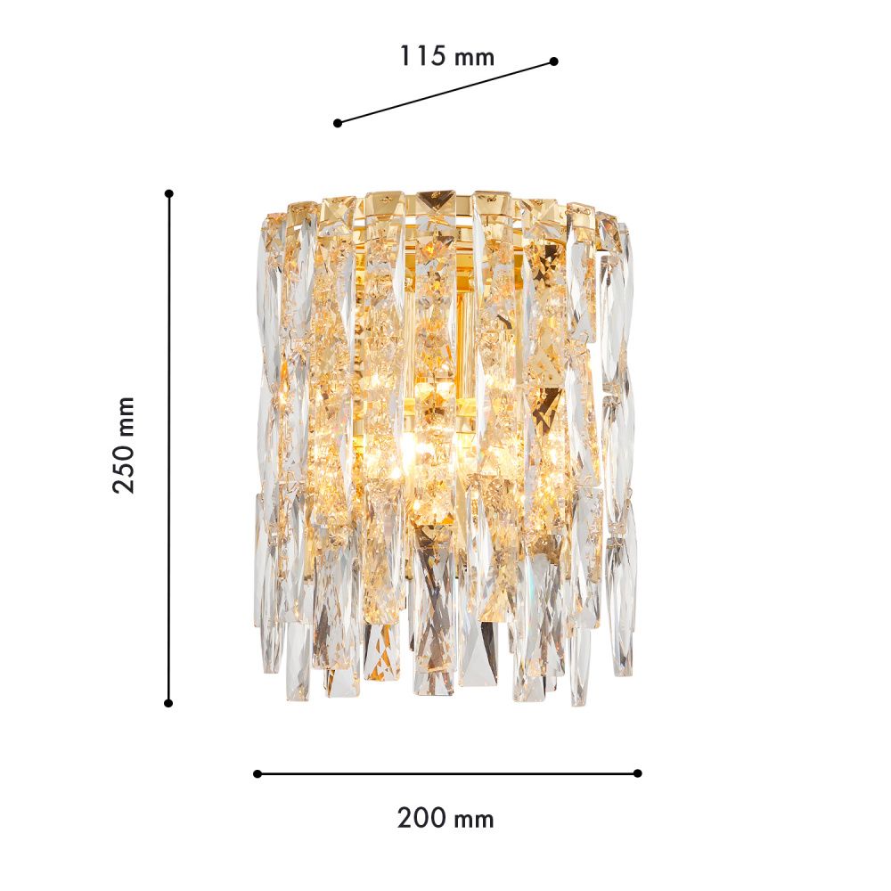 Бра *20*25- см, 2*E14*40W, K, Favourite Robby 4722-2W, золотой