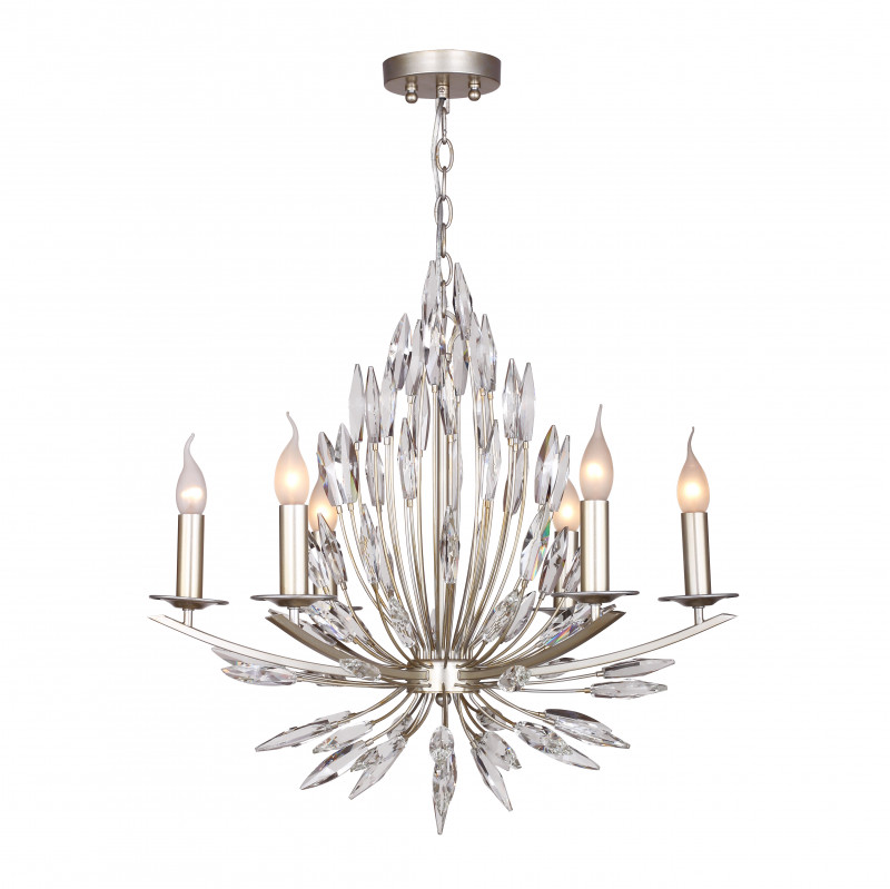 Подвесная люстра Favourite Feerie 1932-6P, D640*H600/1600, античное серебро