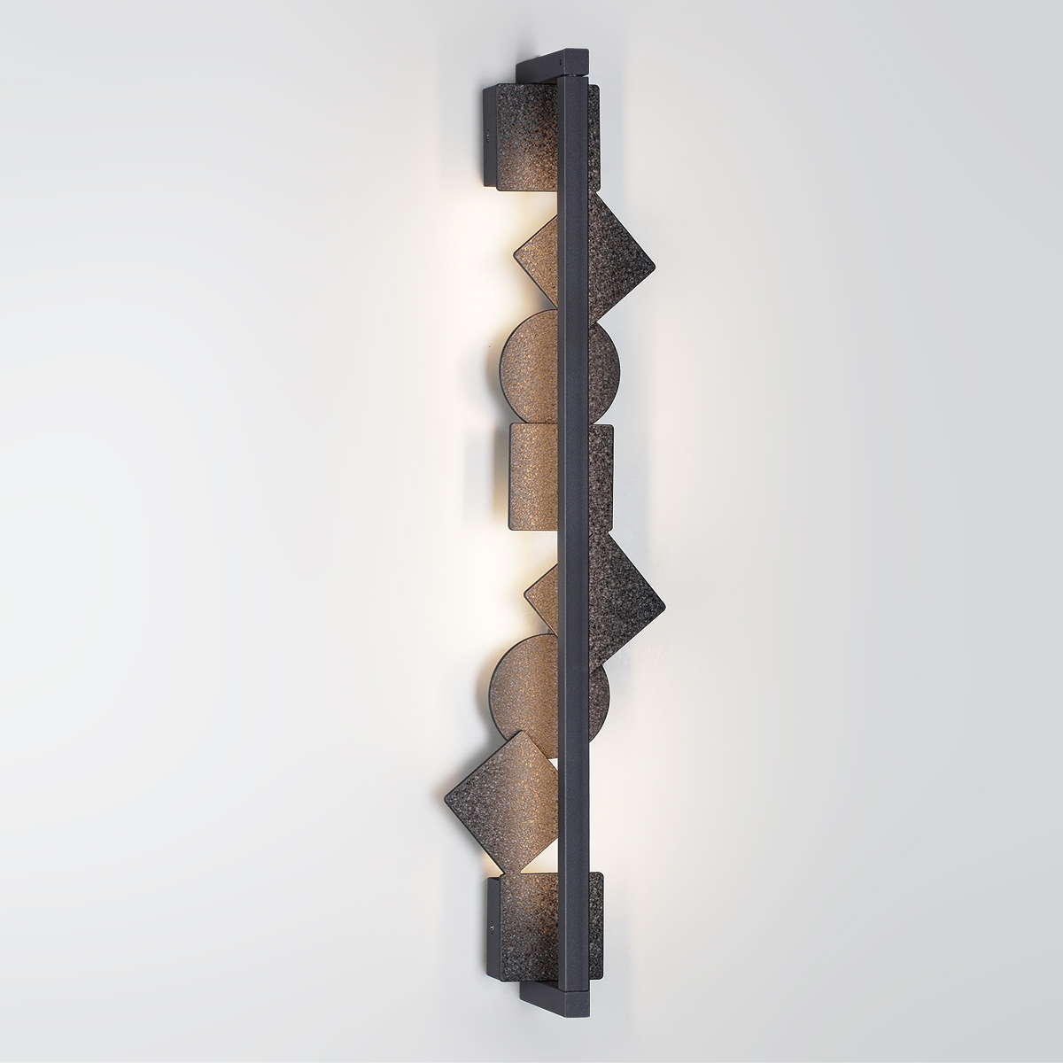 Бра 1*LED*12W, 3000К, 250lm Odeon Light Geos 6692/12WL, черная фактура ice crack