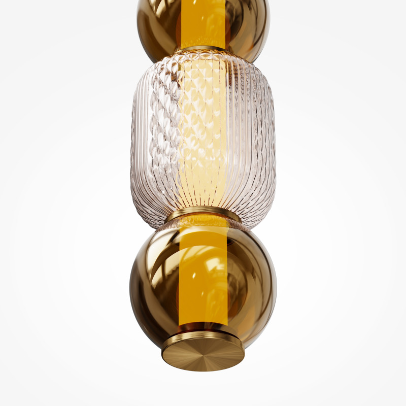Подвесной светильник 12*12*339 см, LED, 16W, 3000К, Maytoni DROP MOD273PL-L16G3K золотой