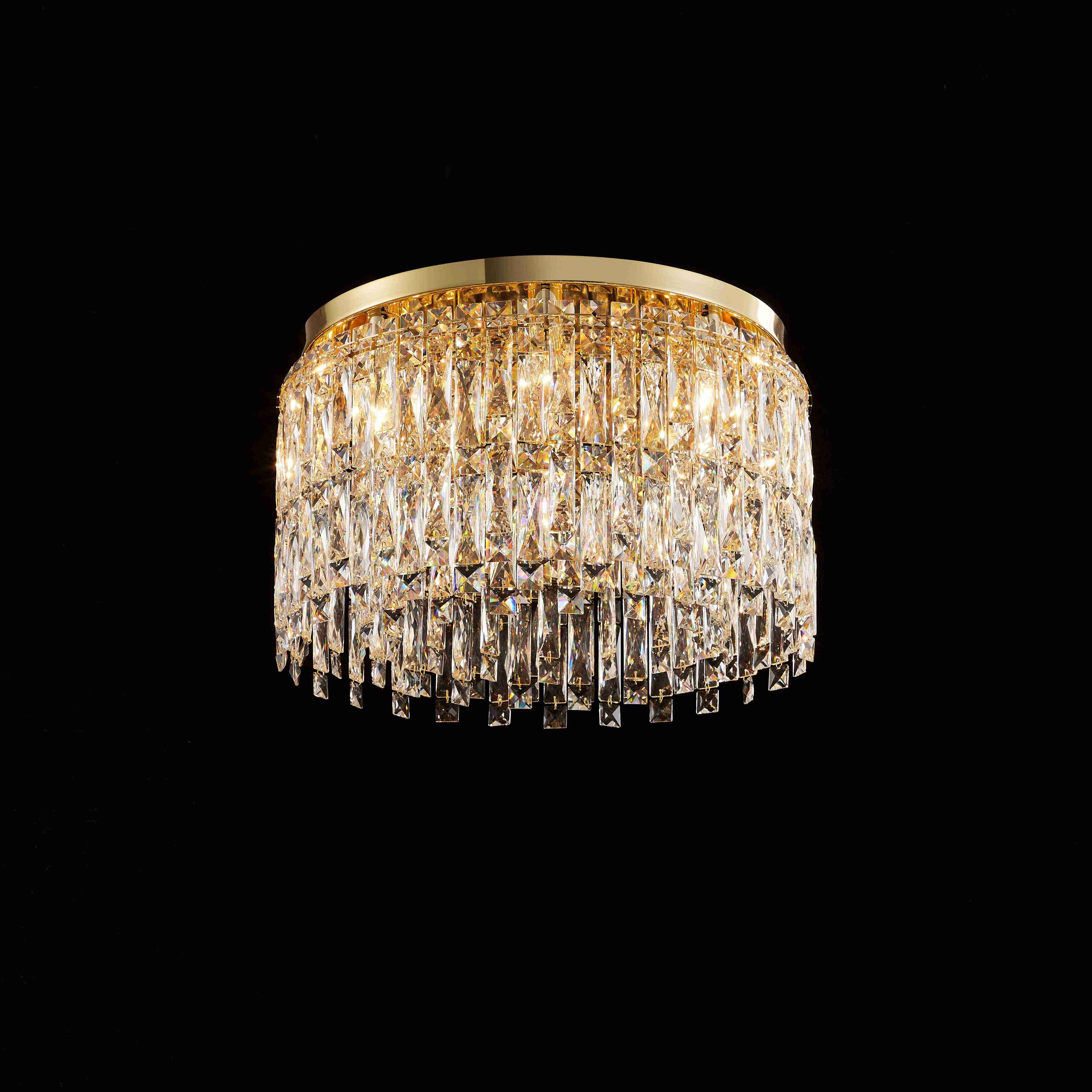 Люстра 500*300, 8*E14, 40W NewRgy Cristallo F53-ф500*H300 H GOLD, H GOLD