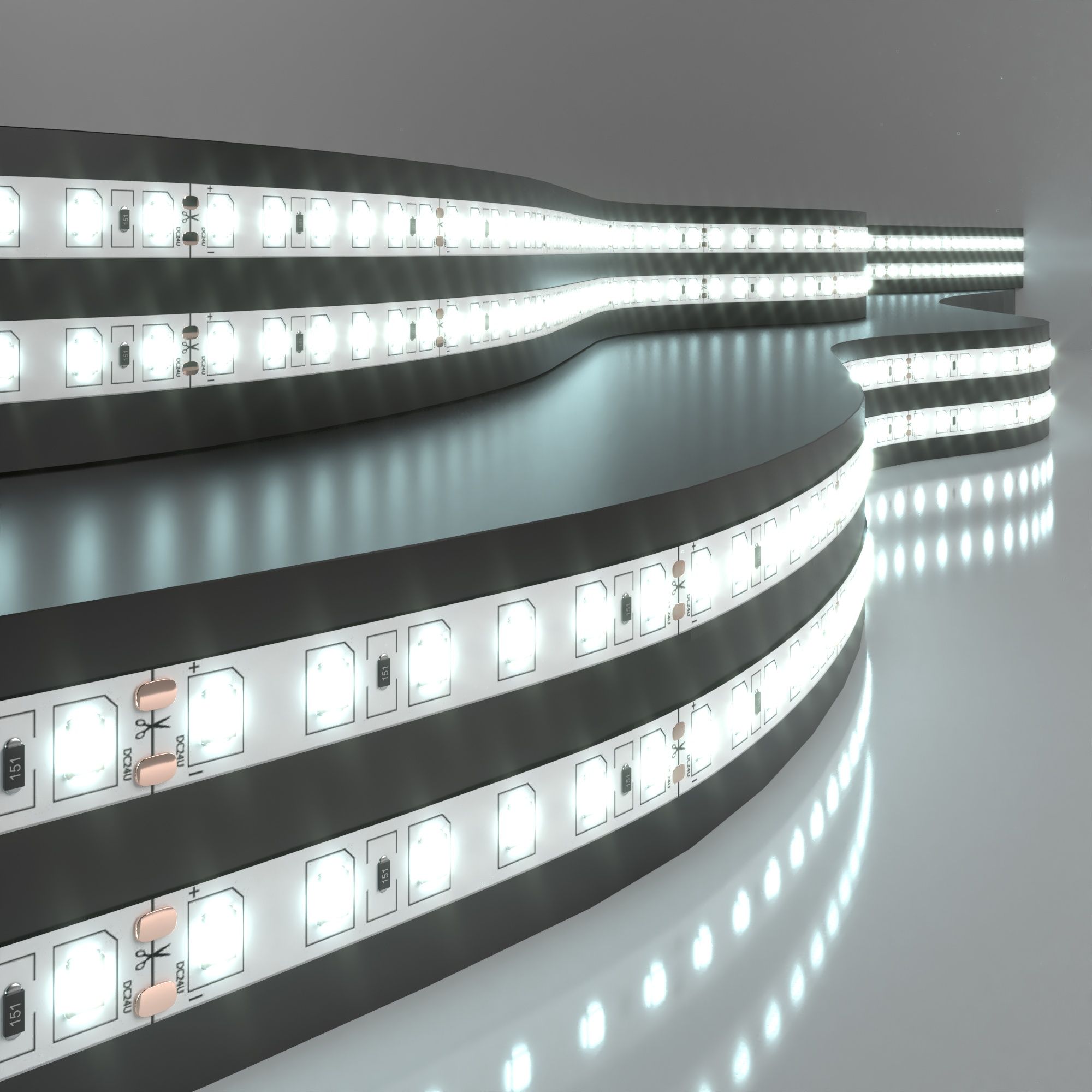 Светодиодная лента Лента светодиодная 24V 9,6W 120Led 2835 IP20 холодный белый, 5м Elektrostandard