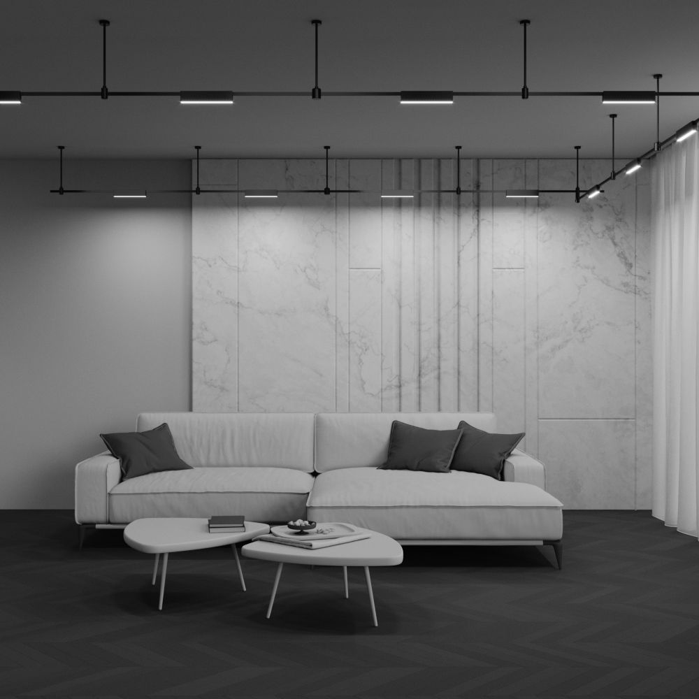 Трековый светильник  TR151-1-18W3K-B 34,6*2,4*-4,9 см, *LED*18W, 3000K, Maytoni technical FLARITY TR151-1-18W3K-B, Черный