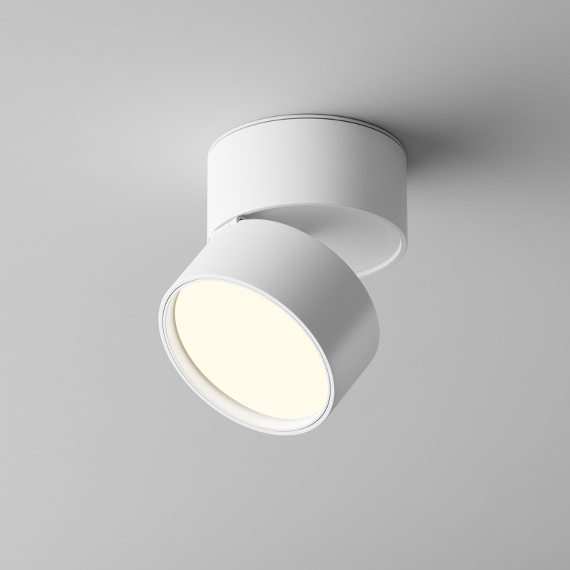 Накладной светильник 8,5*8,5*8 см, LED, 12W, 4000К, Maytoni Technical ONDA C024CL-12W4K-W-1 белый