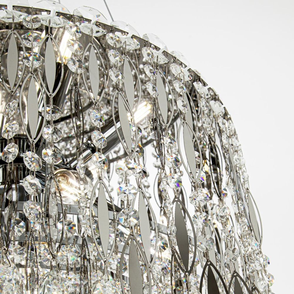 Подвесная люстра 50*50*125 см, Е14 9x40W, Хром MODELUX ML.315.9 CR