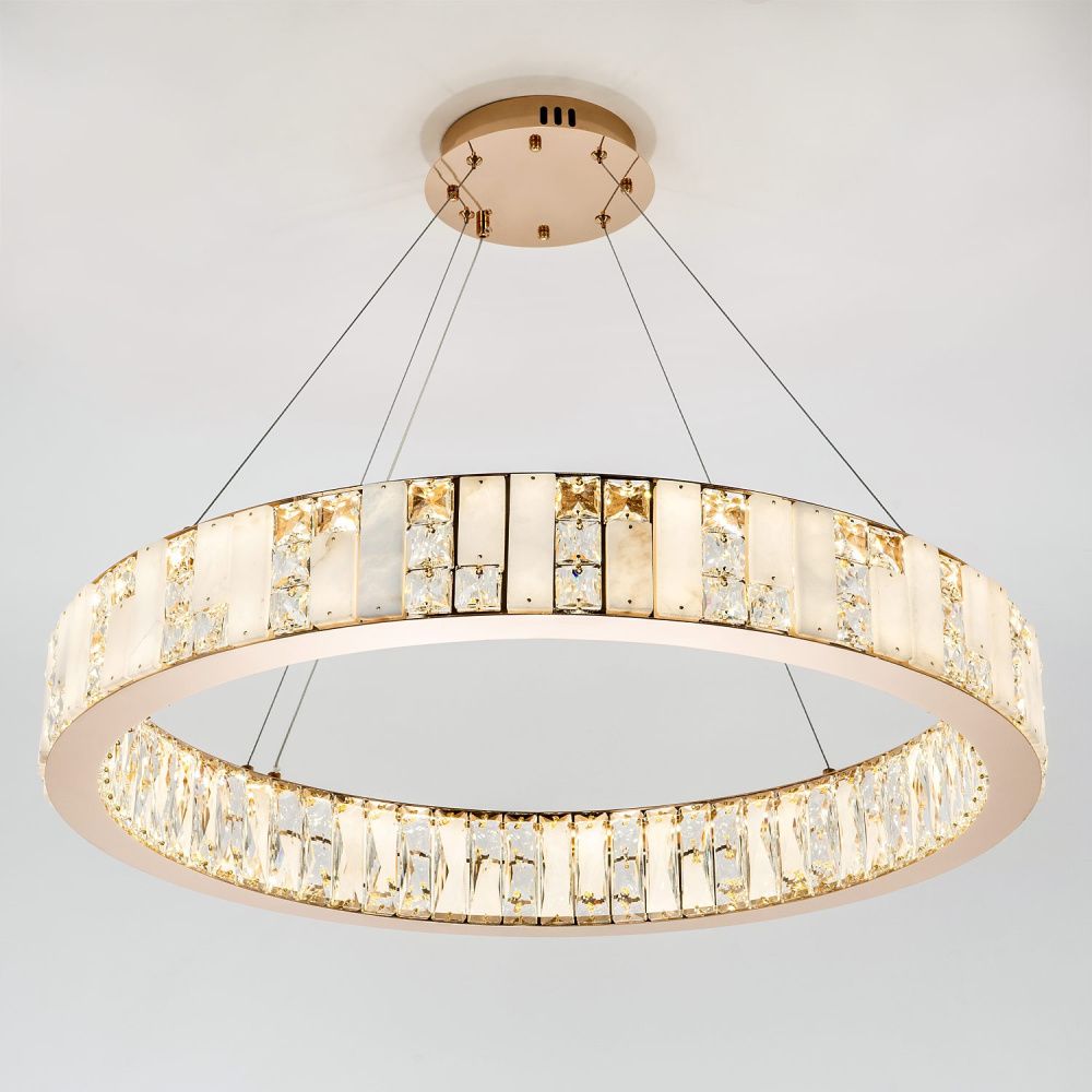 Подвесная люстра 80x50см, LED, 45Вт, 3000 / 6000K, Modelux ML.6985.800P GD Золото