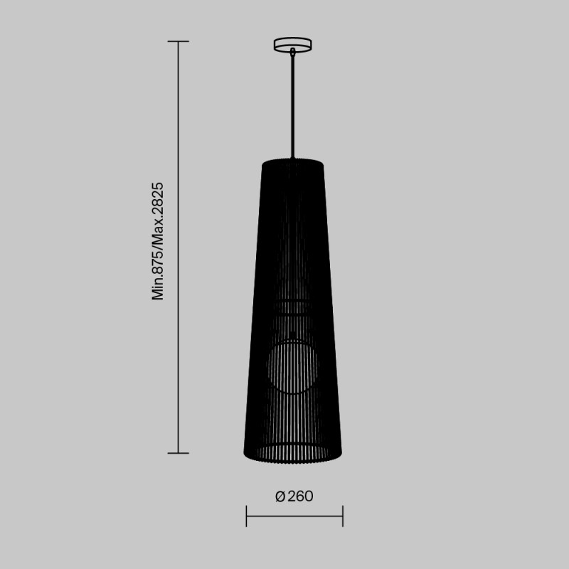 Светильник 26 см, Freya FR5405PL-01B2, черный