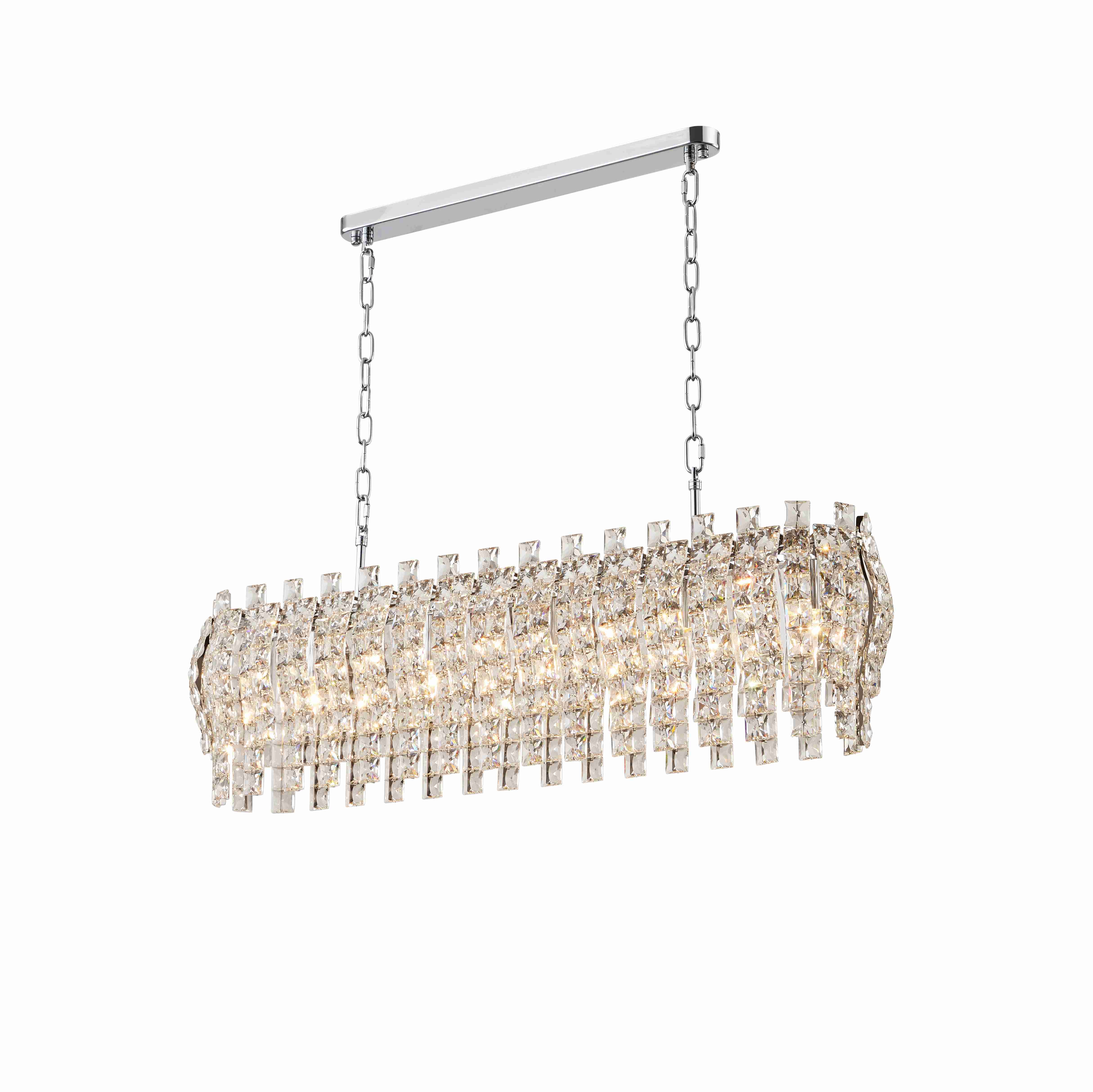 Люстра 1000*240*270, 10*E14, 40W NewRgy Cristallo NW028-L1000*W240*H270 CHROME, Хром