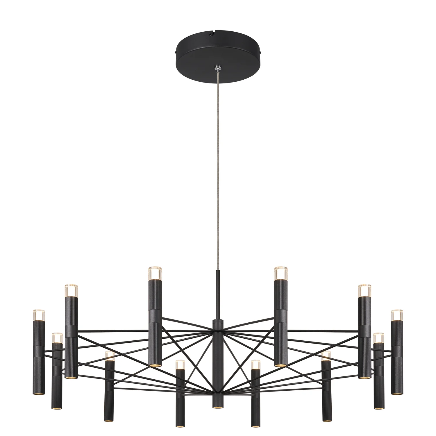 Подвесная люстра 100 см, 91W, 3000K, Favourite 4758-12P Blick, черный