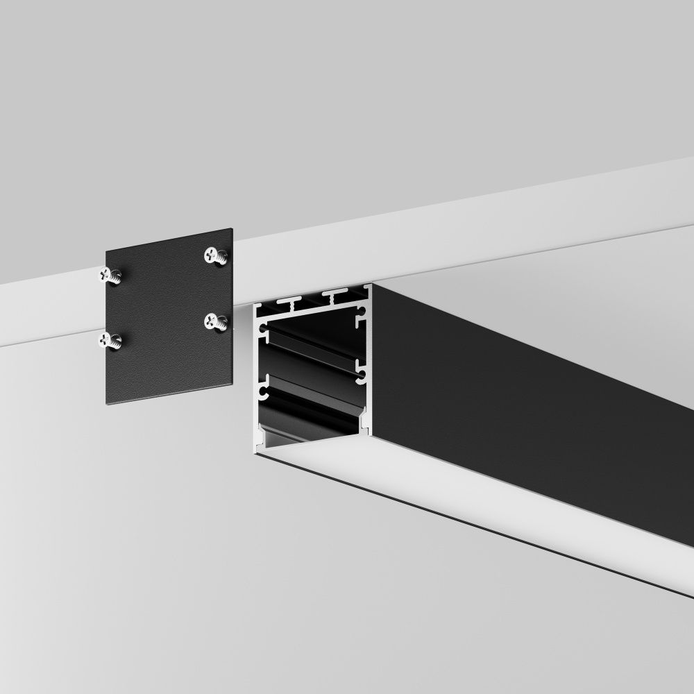 Алюминиевый профиль накладной-подвесной 35x35 (Черный, 3 м), ALM-3535BT-B-3M 633004, 300*4*4 см, Maytoni  633004, Черный