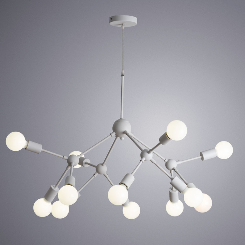 Подвесная люстра Arte Lamp Matrix A3064SP-12WH белый, диаметр 80 см