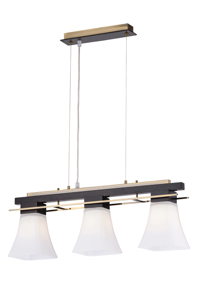 Люстра L650 x W140 x H240(1000), мм, 3*40W (120W), RED+AB (Красный+Бронза) Sfera Sveta 85661/3P RED+AB