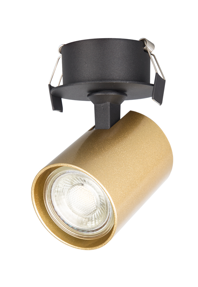 Светильник встраиваемый 6 см, Crystal Lux CLT 017C BL-GO Черный/золото