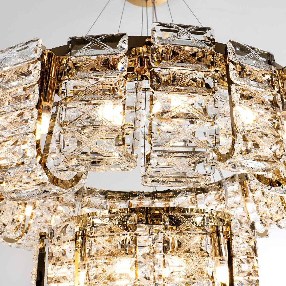 Подвесная люстра 80*60/120 см, 36*G9 MODELUX ML.755.36 GD золото