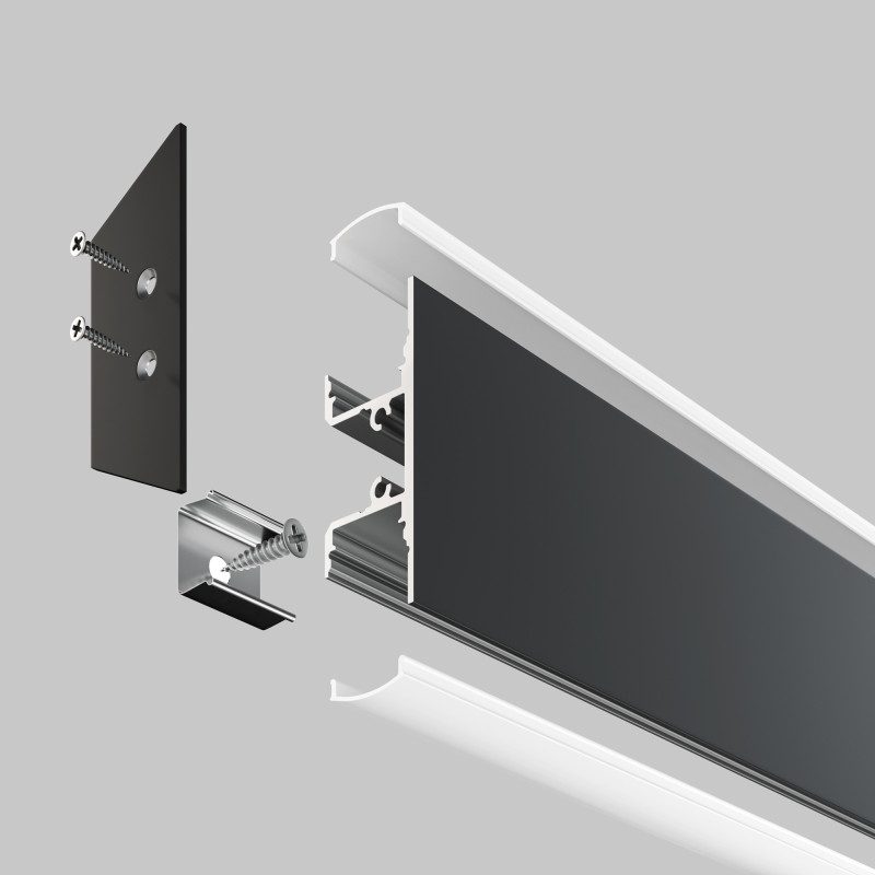 Алюминиевый профиль 2000*48,3*18 мм для светодиодной ленты Maytoni Led strip ALM-1848-B-2M