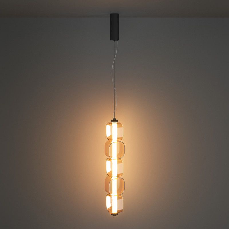 Подвесной светильник 12*12*382 см, LED*13W, 3000K, Maytoni Ritmo MOD381PL-L30B3K, черный