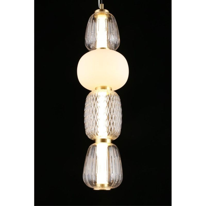Подвесной светильник 17*100-190 см, 1*LED, 29W, 3000K, Aployt Simonet APL.318.16.29, латунный