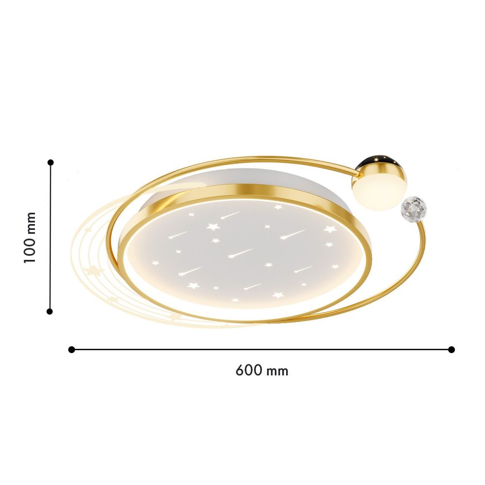 Светильник 50*60*10- см, *LED*68W, F-Promo Cruise 4743-5C, золотой