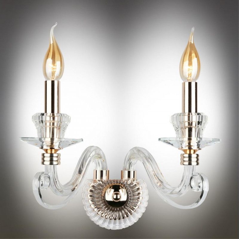 Бра 20*35*35 см, 2*E14, 40W, Aployt Daniele APL.701.01.02, золотой