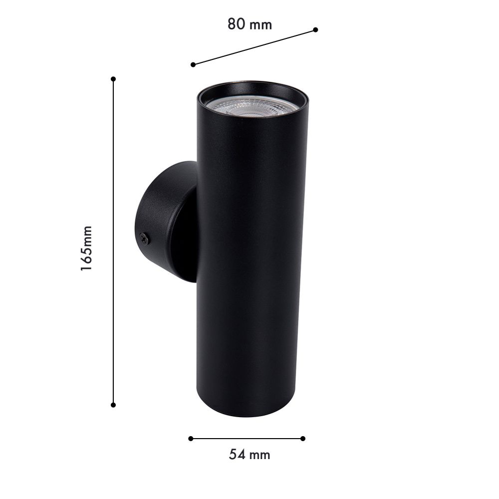 Бра *5,5*16,5- см, 2*GU10*35W, Favourite Cozy 4713-2W, черный