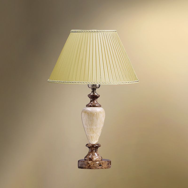 Настольная лампа Фотон 29-12.56/8456, диаметр 30 см, Бронза, природный камень
