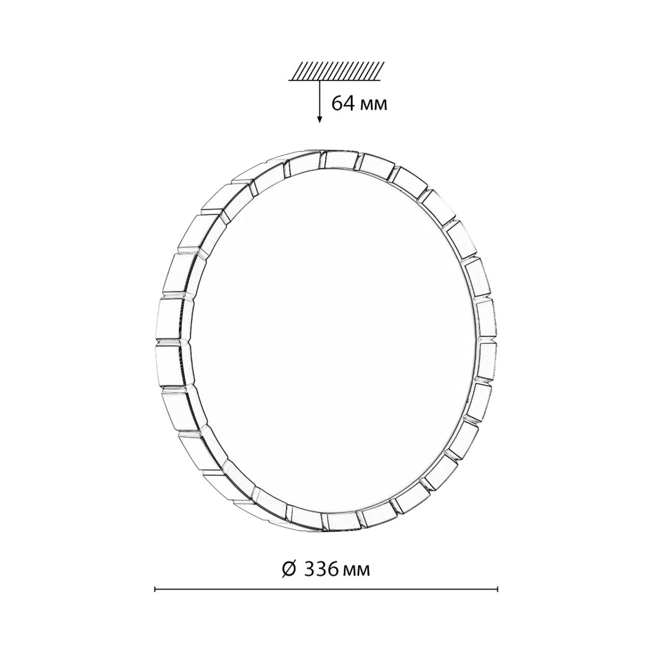 Cветильник 33,6*6,4 см, LED 30W, 4000 К, IP43, белый/черный, пластик Sonex Atabi Black, 7649/CL