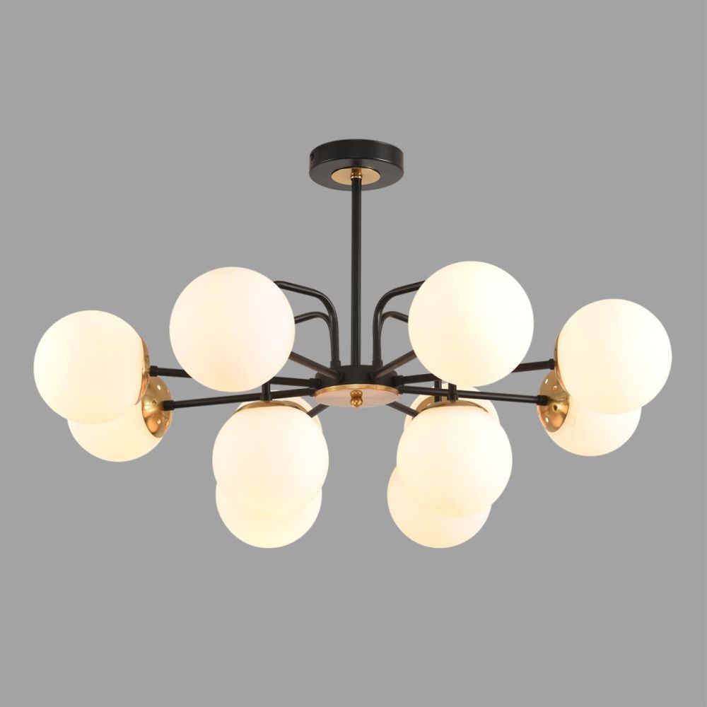 Люстра потолочная *48*47- см, 12*E27*60W, Lumion Elrona 8375/12C, черный; латунь