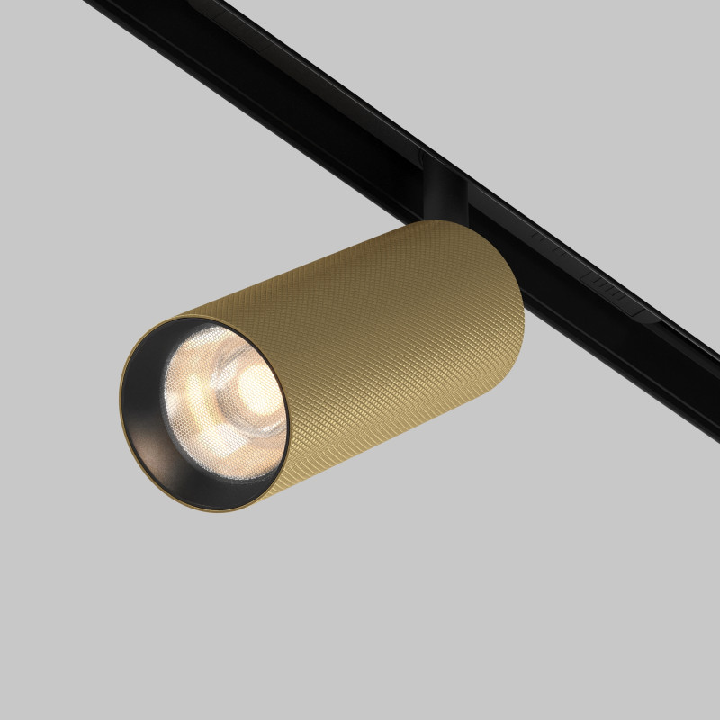 Светильник на шине 5,2*5,2*12,5 см, LED, 12W, 3000К, Maytoni Technical Artisan TR097-2-12W3K-M-BMG золото матовое