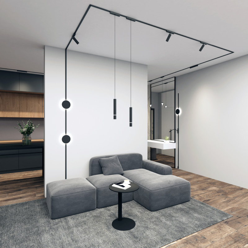 Светильник на шине 9*134 см, LED * 4W, 3000-6500К, Denkirs Air Hang DK5377-BK, черный