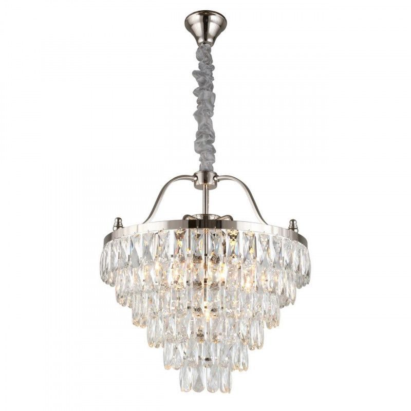 Каскадная люстра 52*80-160 см, 7*E14, 40W, Aployt Gerta APL.725.03.07, хром