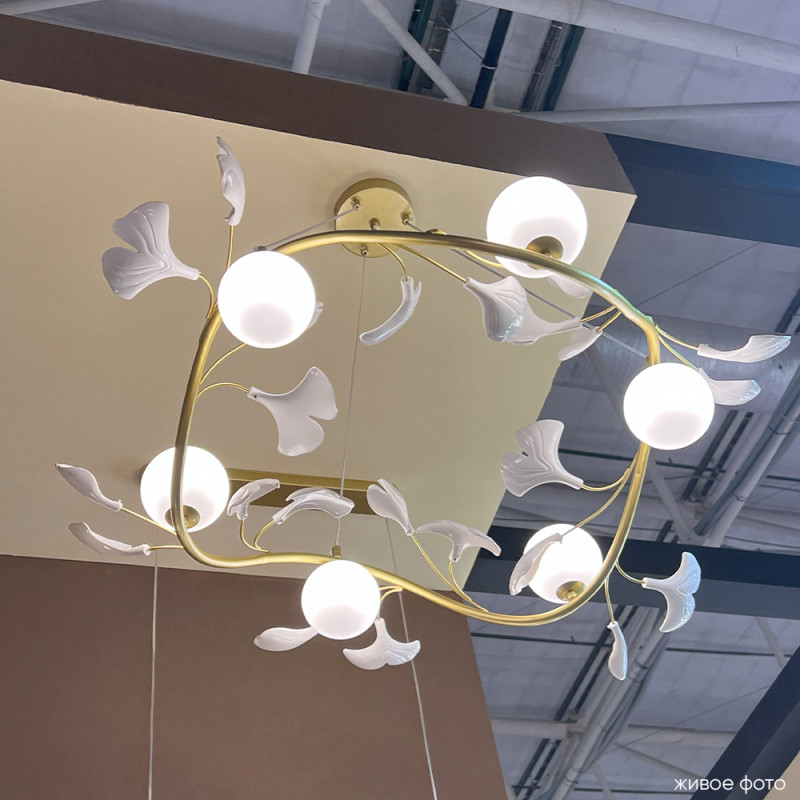 Светильник 91 см, Crystal Lux COLIBRI SP6 GOLD, золото