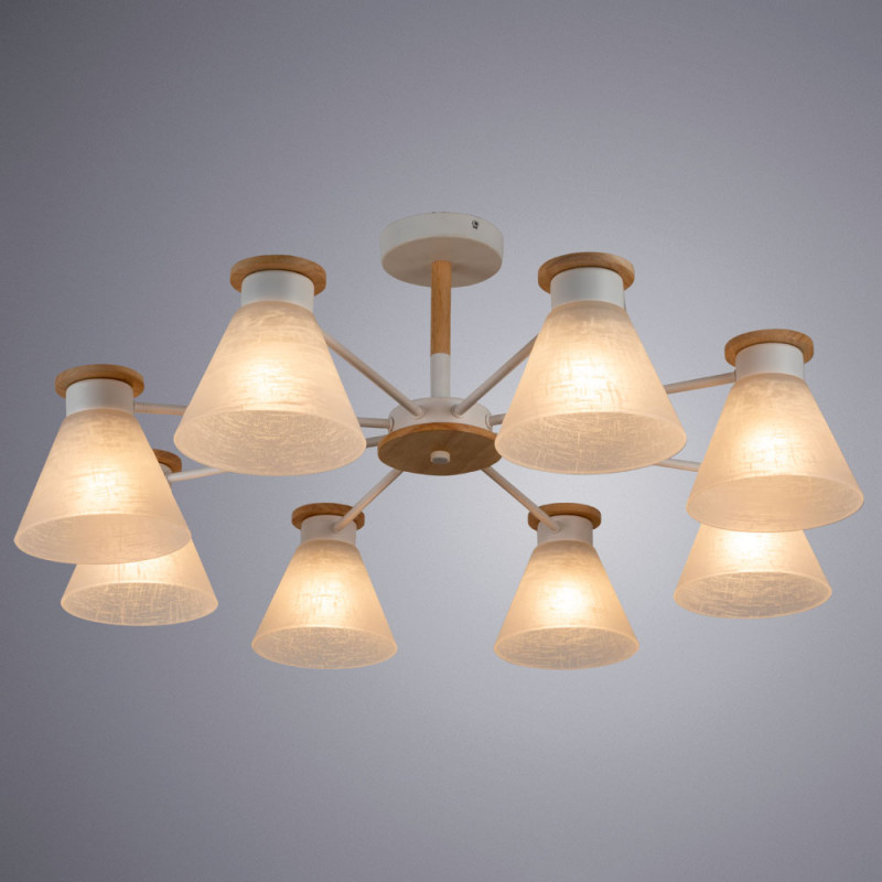 Потолочная люстра Arte Lamp Tyler A1031PL-8WH, диаметр 81 см, белый