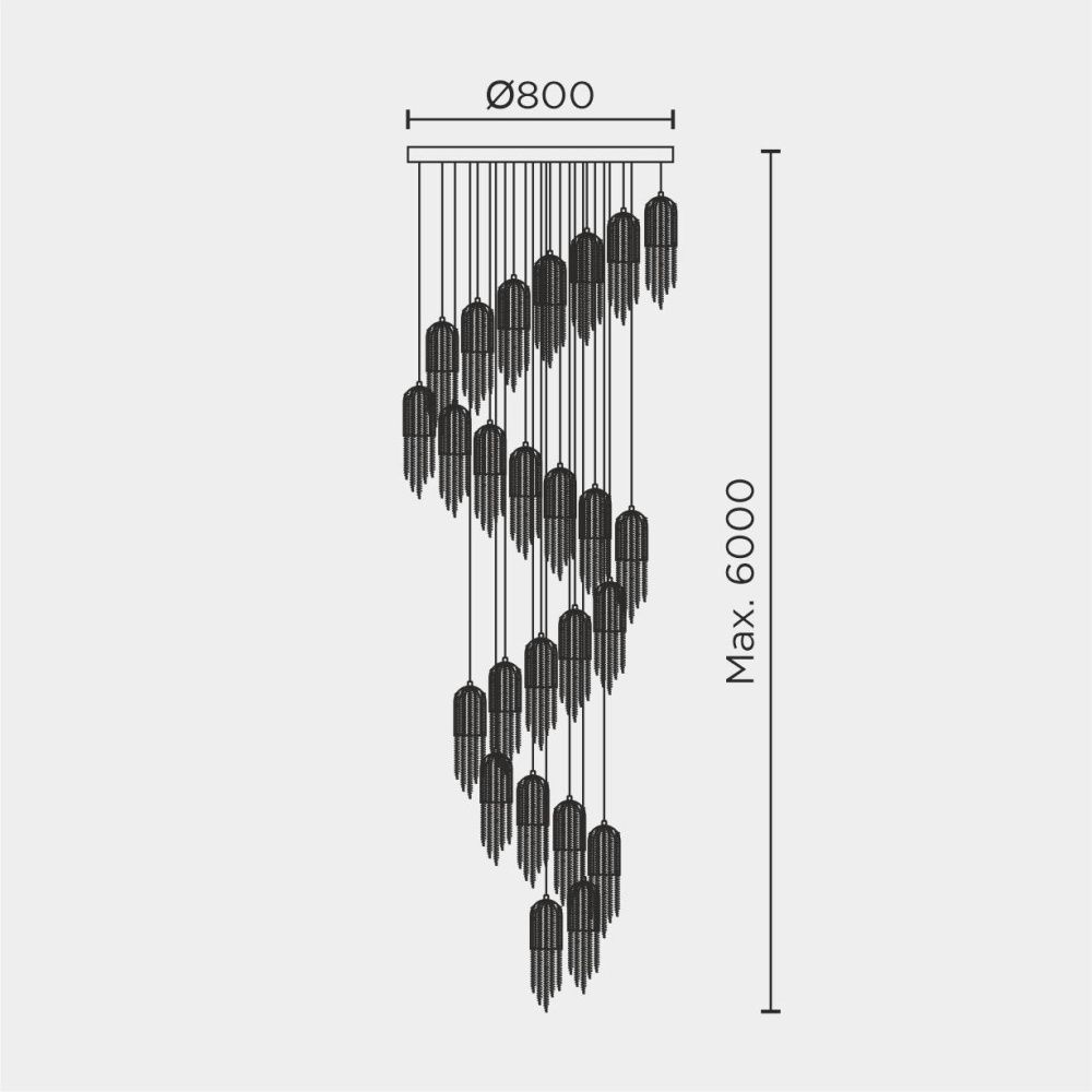 Подвесная люстра MODELUX ML.6688.25 GD