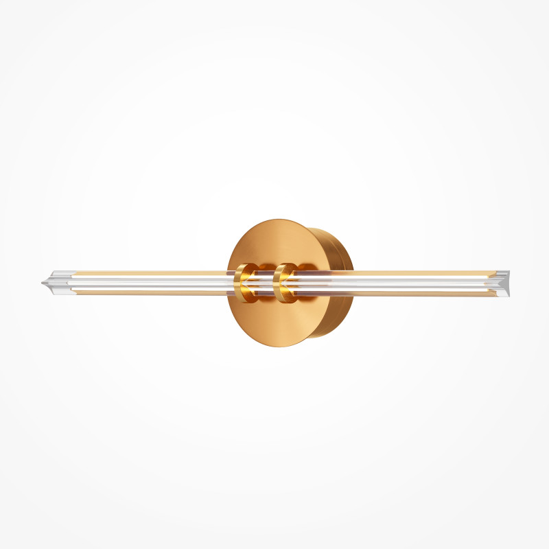 Бра 60*9*14 см, LED, 12W, 3000К, Maytoni Plume MOD340WL-L10BS3K латунный