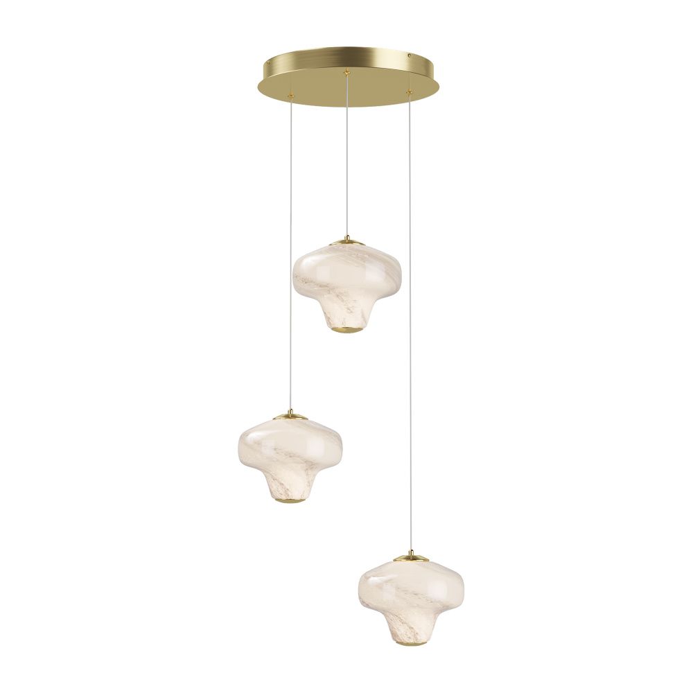 Подвесной светильник 44*31-321 см, *LED*17W, 3000K, Maytoni Sirocco MOD359PL-L17BS3K, Латунь