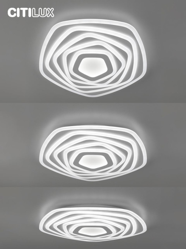 Потолочная люстра Citilux Триест Смарт CL737A55E, 115W LED, 3000-5500K, белый