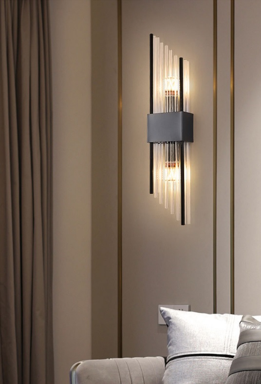 Светильник настенный ElegantLight DZN-4437 BLACK/ЧЕРНЫЙ D110/H600/2/G9/20W NEAT 24-03