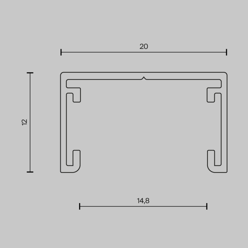 Шинопровод накладной для трековых светильников 300*2*1,2 см, Maytoni Technical Busbar trunkings Basity TRX172-113B черный