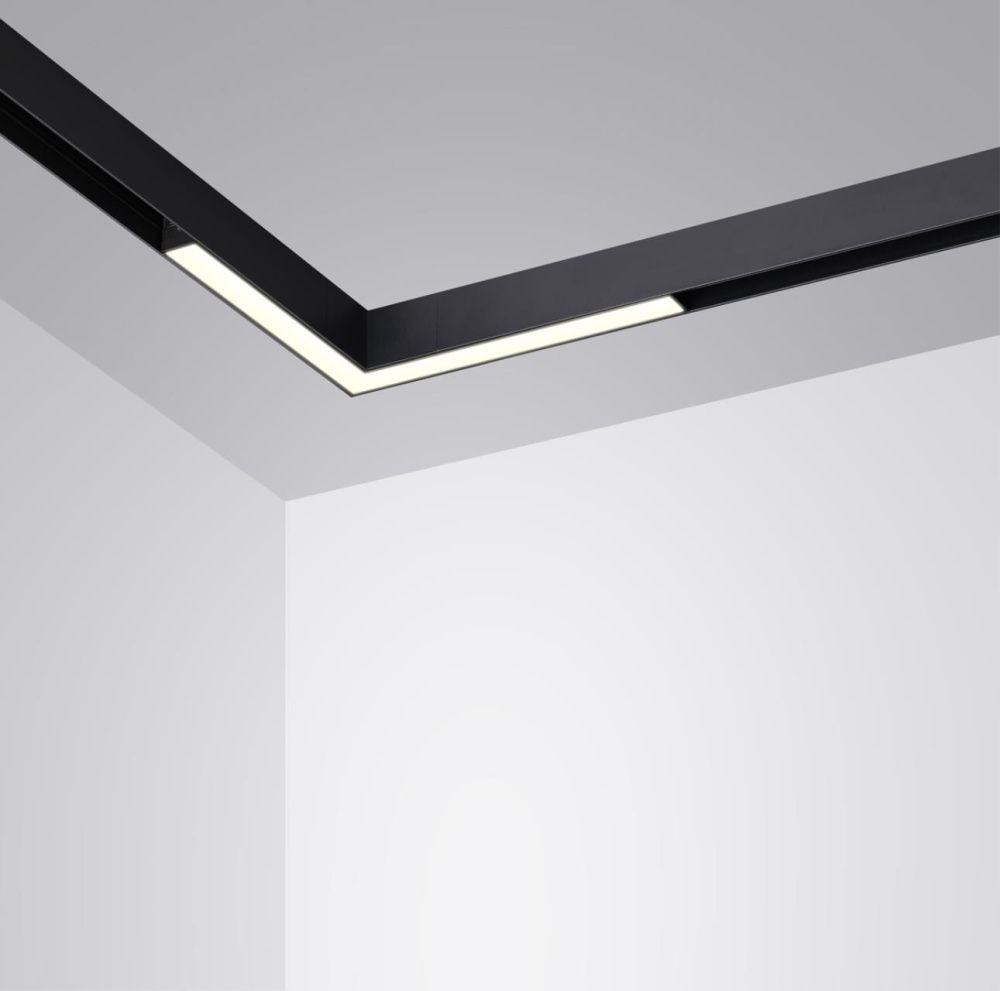 Cветильник  24,2*22*3 см, 1*LED*20W, 3000-6000K, Novotech VECTOR PORT 359945, черный,  диммир. пульт ДУ/Tuya Smart Life