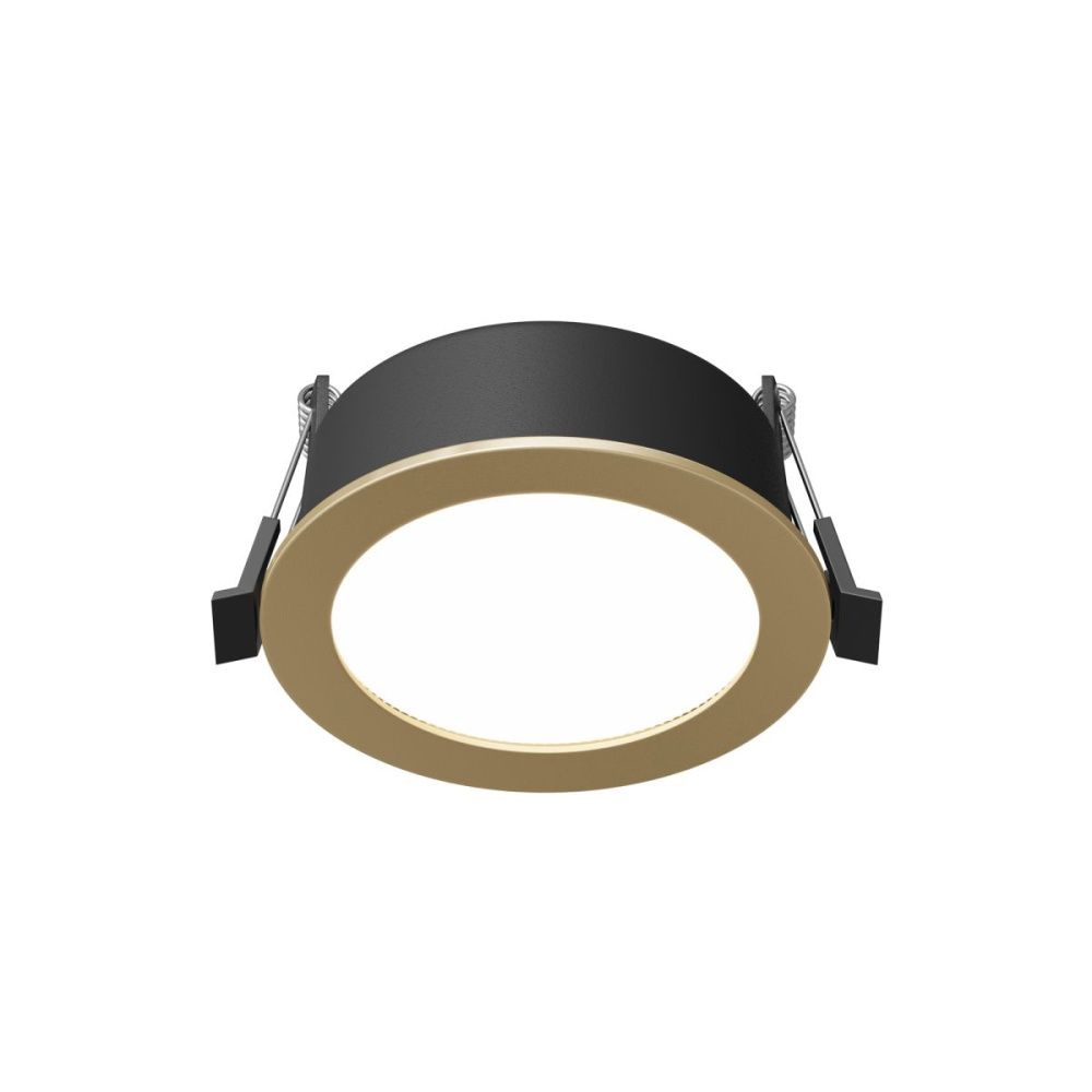 Встраиваемый светильник 10 см, вр 9 см Maytoni Technical Downlight Orb DL130-GX53-MG, черный-золото
