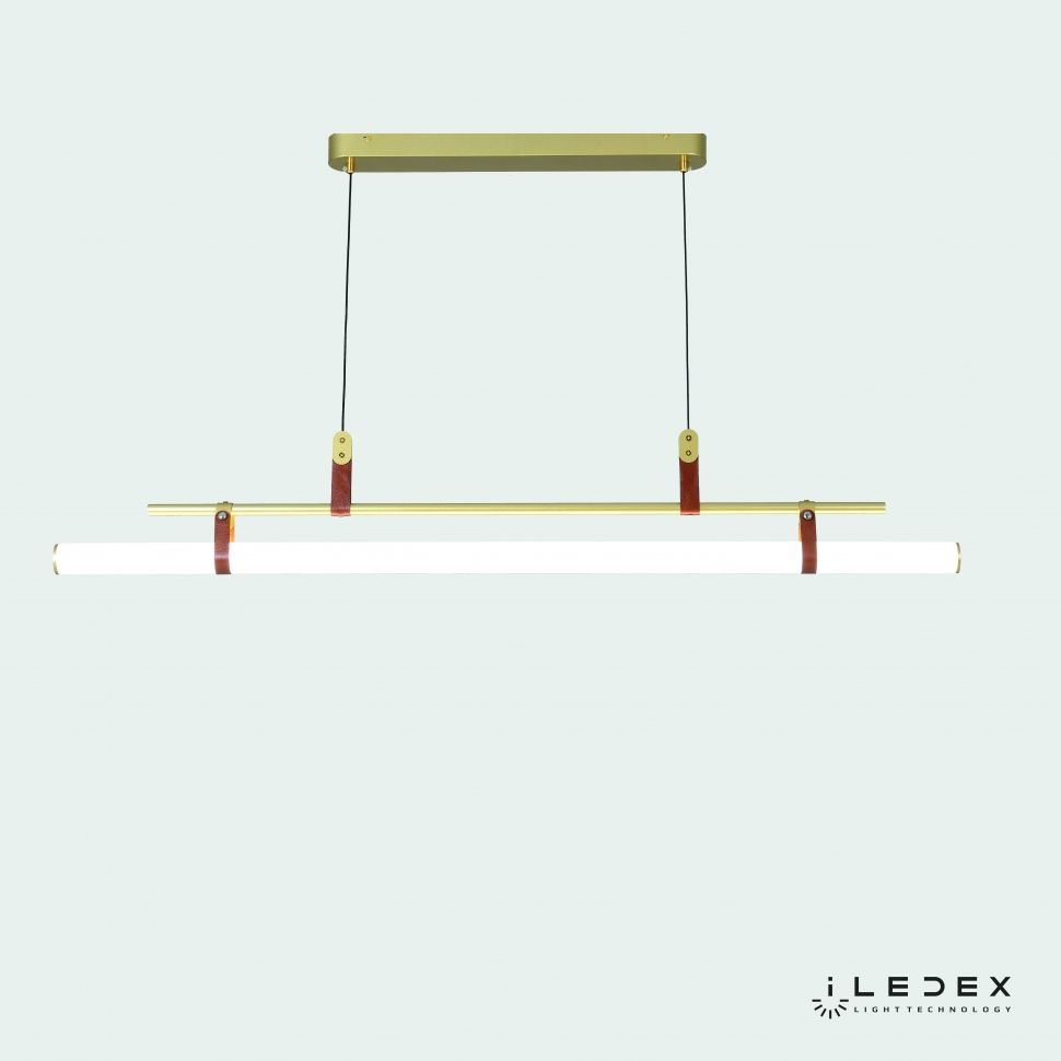 Подвесной светильник 120*6-150 см, LED*19W, 3000K, iLedex Zoom 9498P-46W-3000K GL-BR-WH, Золото
